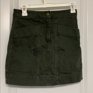 Olive jean mini skirt